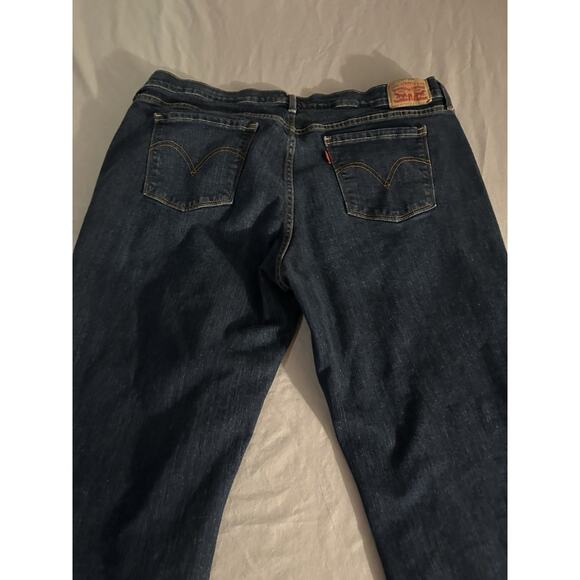 Levi Strauss 505 Women’s Jeans Size 18 Straight Leg Dark Wash - Picture 5 of 6